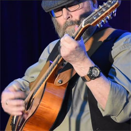 Playing the Crosby bouzar (sadly no longer with us) with Papilio at Halifax Celtic Festival, 2019