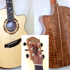 2022 Crosby Festival Elite Multiscale (Engelmann spruce / Claro walnut), aka 'The Longwing'. Photos by Russel Crosby.