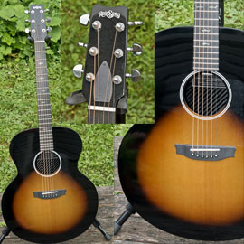2020 Rainsong 'Nashville' Jumbo, N-JM1100N2, fused spruce-CF top / Carbon Fibre.